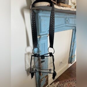 Perceptions Clear Bag with Black Leather strap